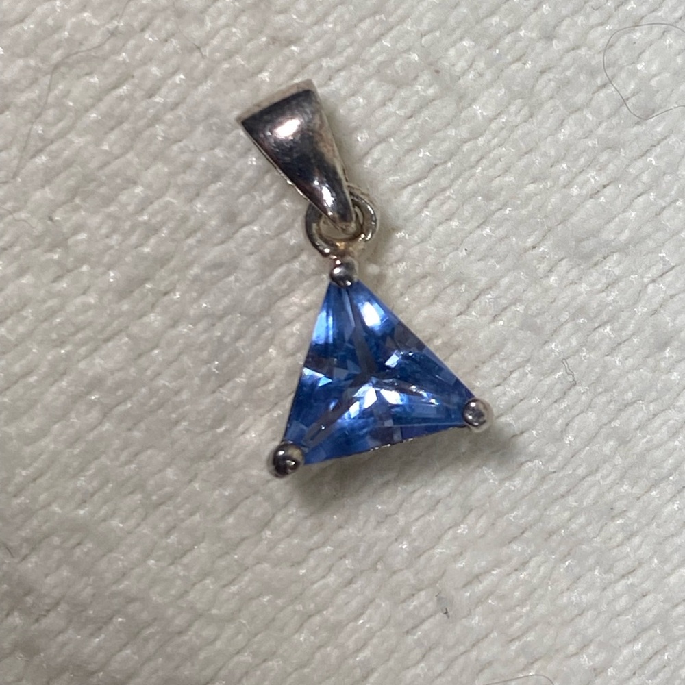 Blue Triangle Pendant